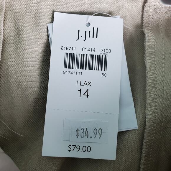 J. Jill Linen Stretch Flax Pants Size 14 - Picture 4 of 6